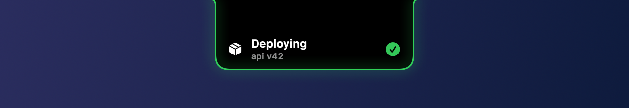 Completed activity flashing green