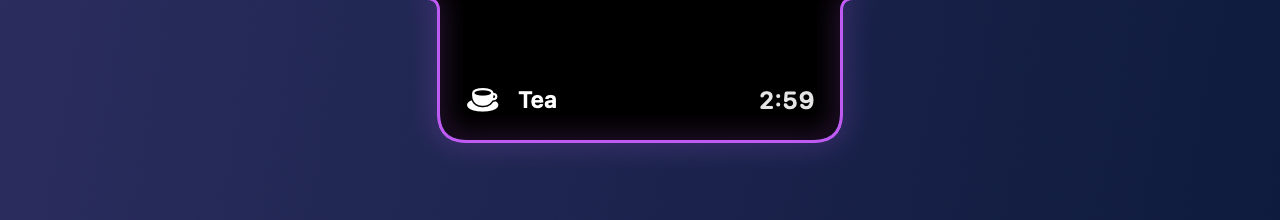 Countdown timer on the notch
